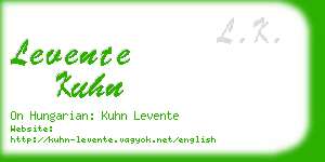 levente kuhn business card